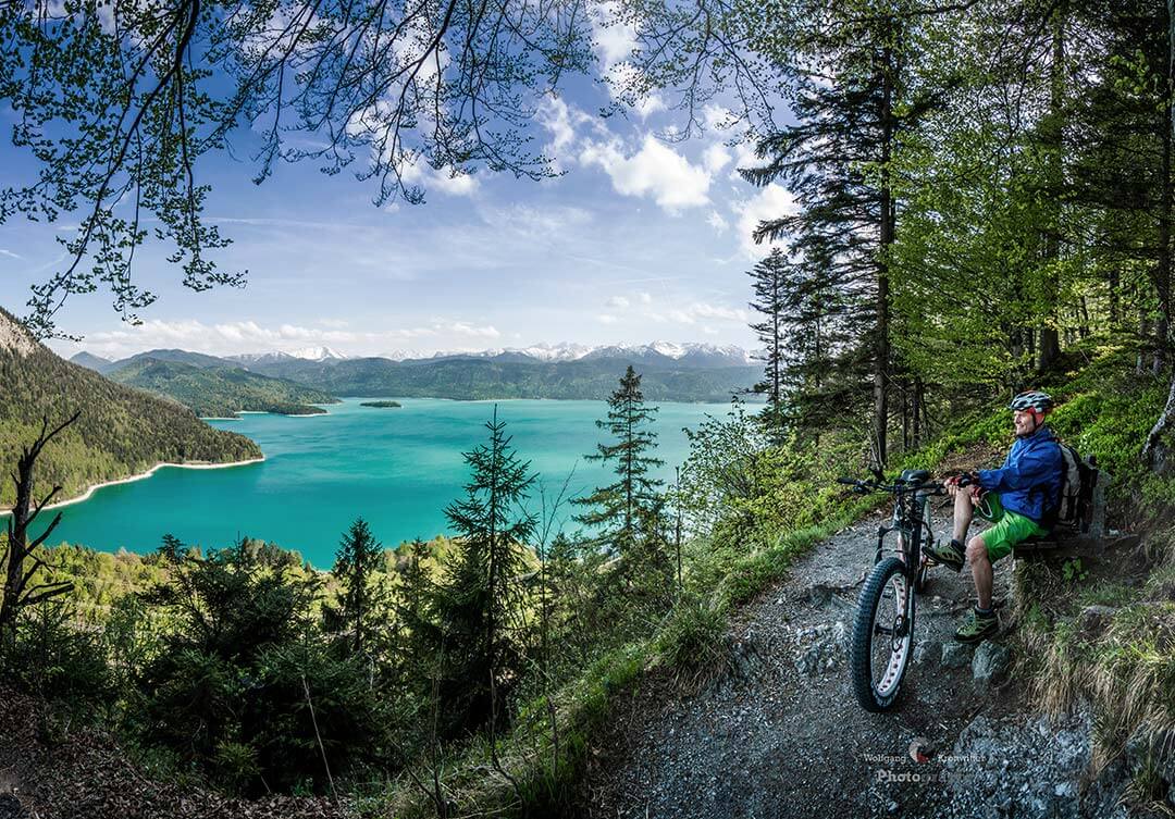 Mountainbike-Tour auf den Herzogstand mit tollem Ausblick auf den Walchensee